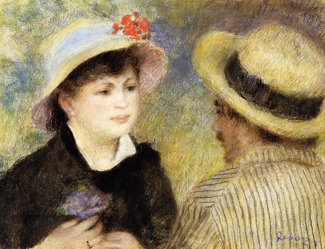 Boating Couple (Aline Charigot and Renoir) (1880) – Pierre-Auguste Renoir Tablo