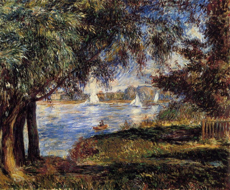 Bougival (1888) - Pierre-Auguste Renoir Tablo
