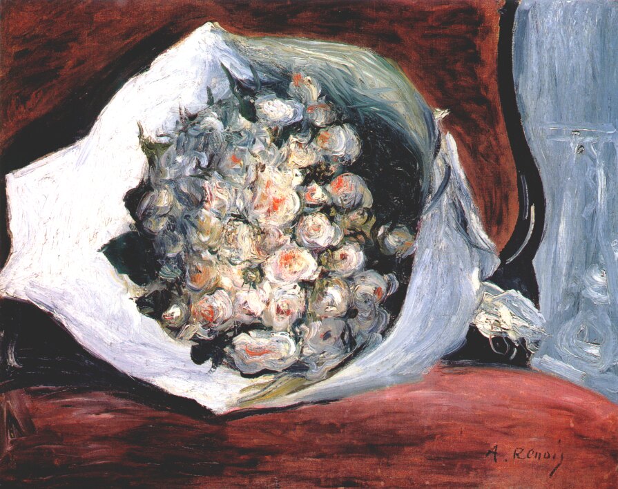 Bouquet in a theater box (1871) – Pierre-Auguste Renoir Tablo