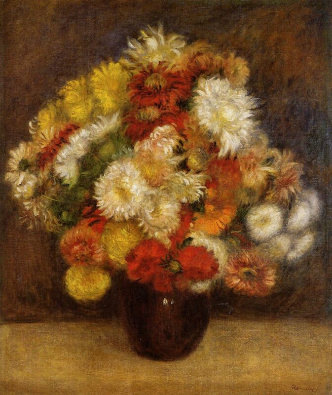Bouquet of Chrysanthemums (1881) – Pierre-Auguste Renoir Tablo