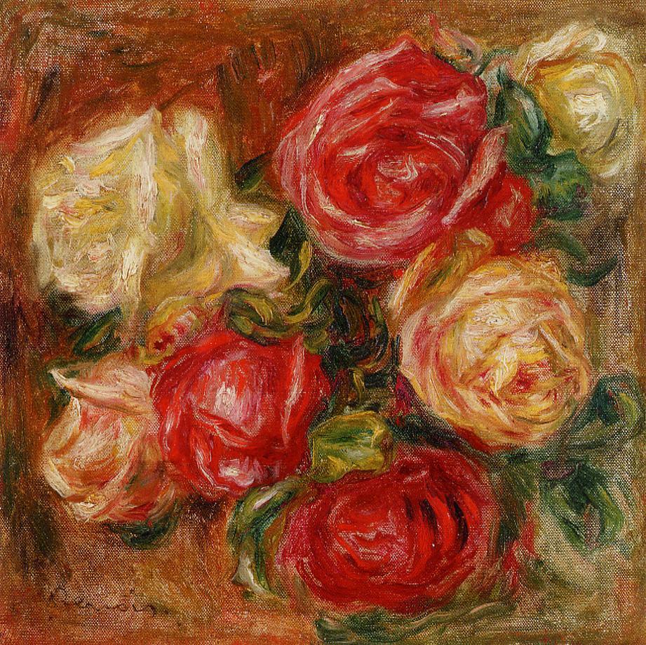 Bouquet of Flowers - Pierre-Auguste Renoir Tablo