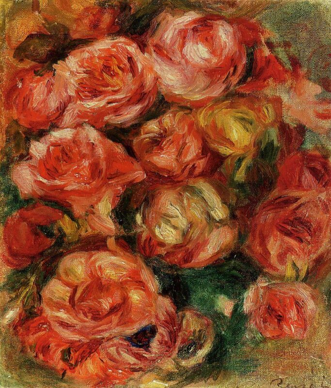 Bouquet of Flowers (1915) – Pierre-Auguste Renoir Tablo