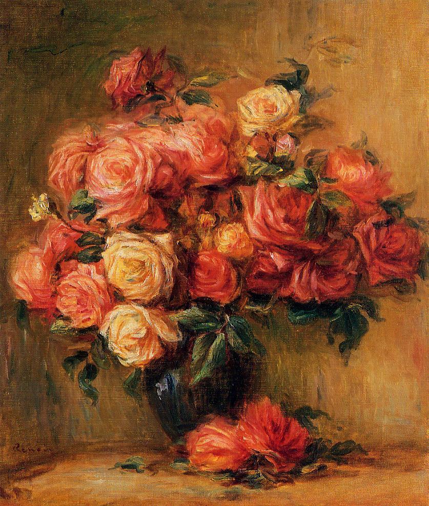 Bouquet of Roses (1890) – Pierre-Auguste Renoir Tablo