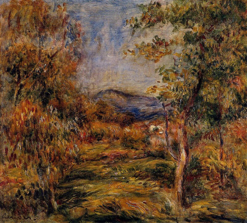 Cagnes Landscape - Pierre-Auguste Renoir Tablo