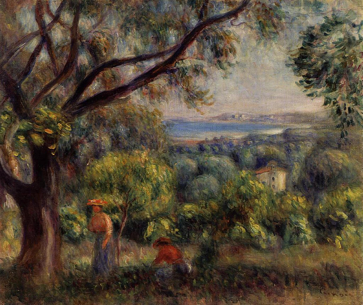 Cagnes Landscape (1895) - Pierre-Auguste Renoir Tablo