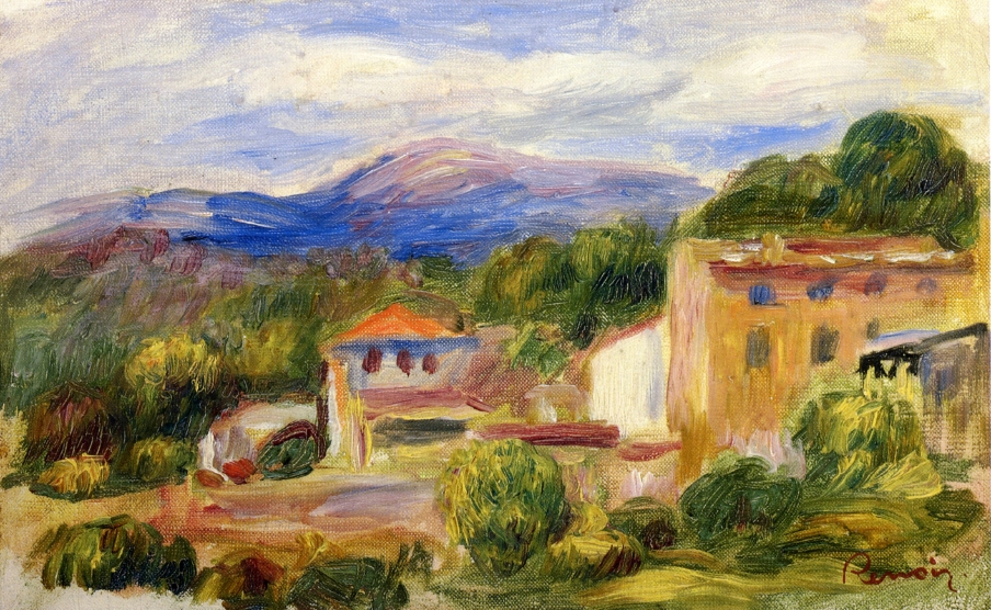 Cagnes Landscape (1904) - Pierre-Auguste Renoir Tablo
