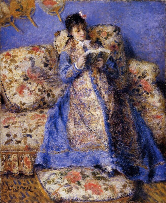 Camille Monet Reading (1872) - Pierre-Auguste Renoir Tablo