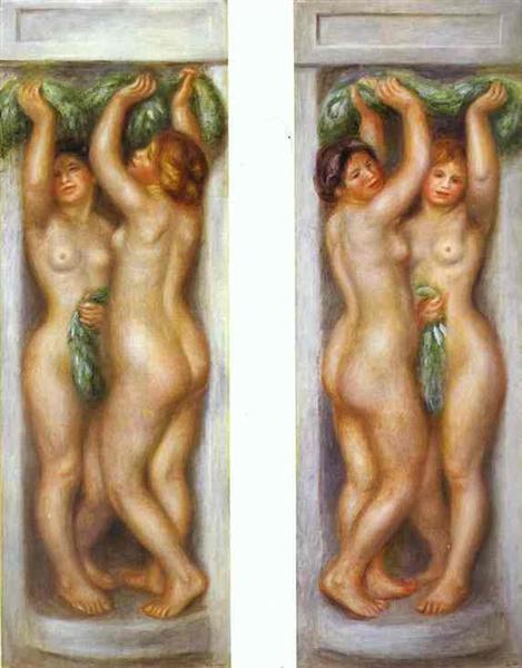 Caryatides (1910) - Pierre-Auguste Renoir Tablo