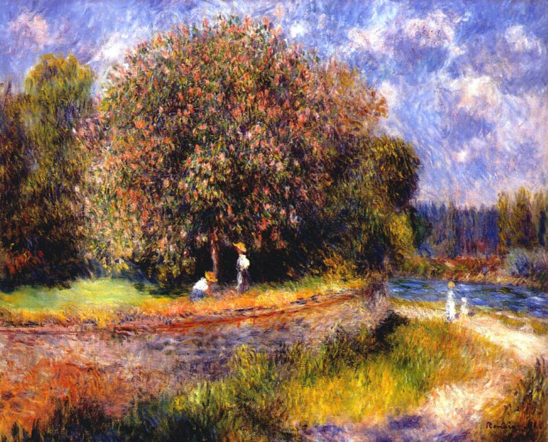 Chestnut Tree Blooming (1881) - Pierre-Auguste Renoir Tablo