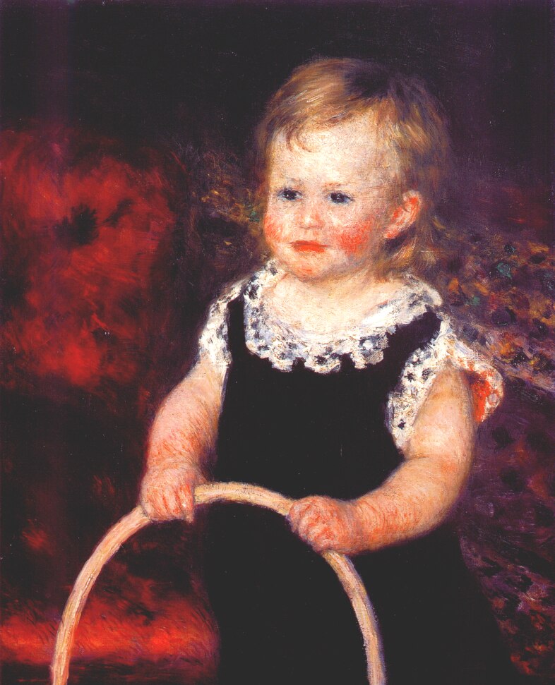 Child with a hoop (1875) - Pierre-Auguste Renoir Tablo