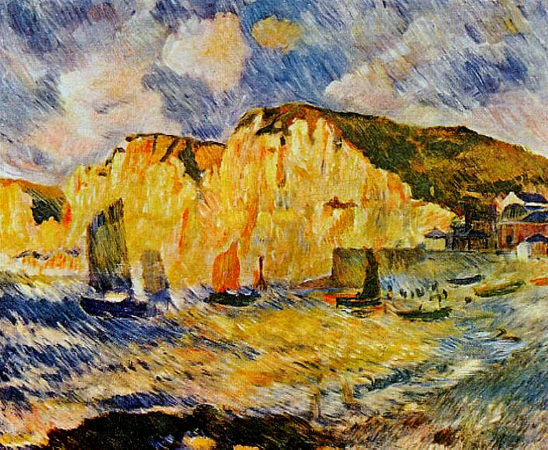 Cliffs (1883) - Pierre-Auguste Renoir Tablo