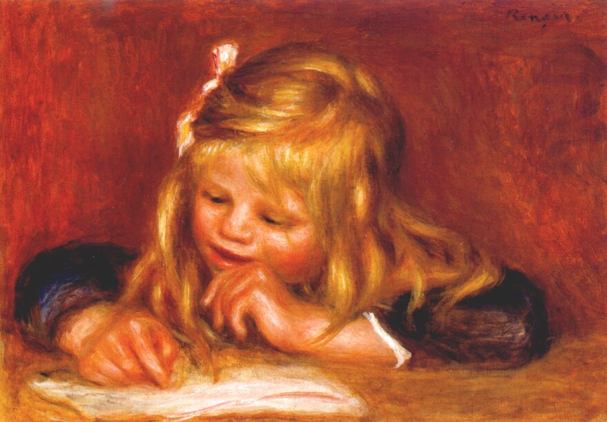 Coco Reading (1905) – Pierre-Auguste Renoir Tablo