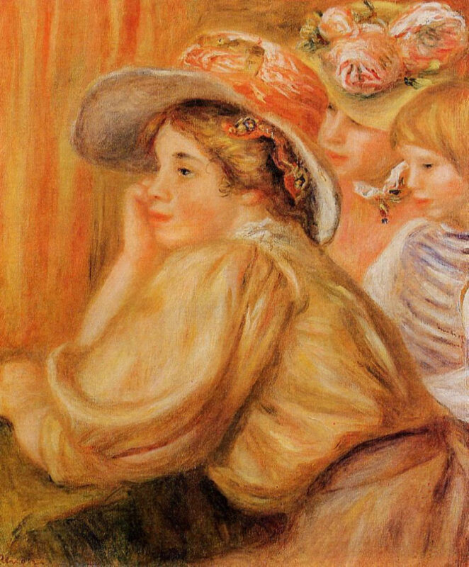 Coco and Two Servants (1910) - Pierre-Auguste Renoir Tablo