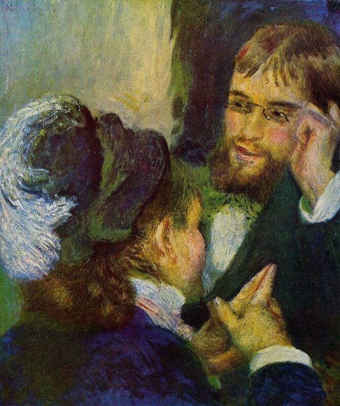 Conversation (1879) - Pierre-Auguste Renoir Tablo