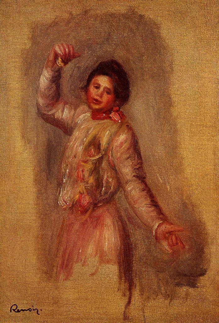 Dancer with Castenets (1895) - Pierre-Auguste Renoir Tablo