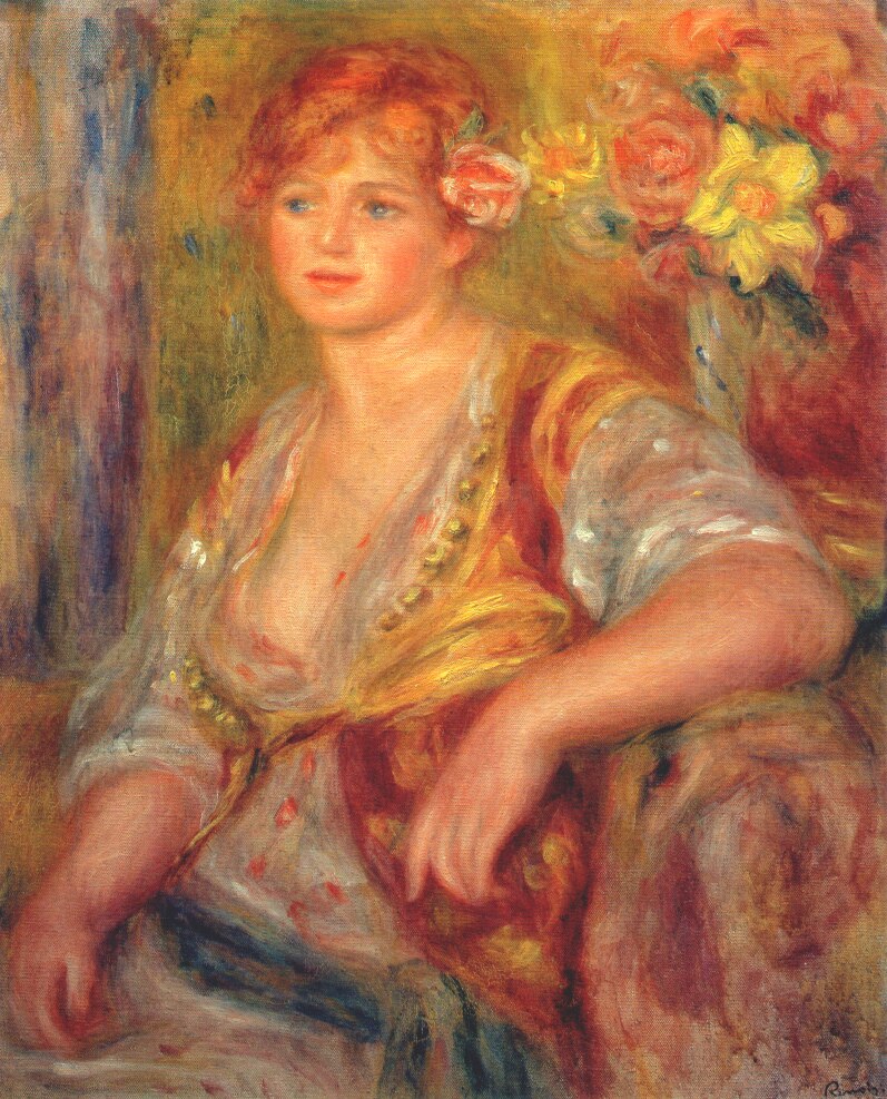 Dedee in spanish dress (1914) - Pierre-Auguste Renoir Tablo