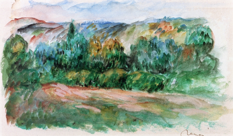 Essoyes Landscape – Pierre-Auguste Renoir Tablo