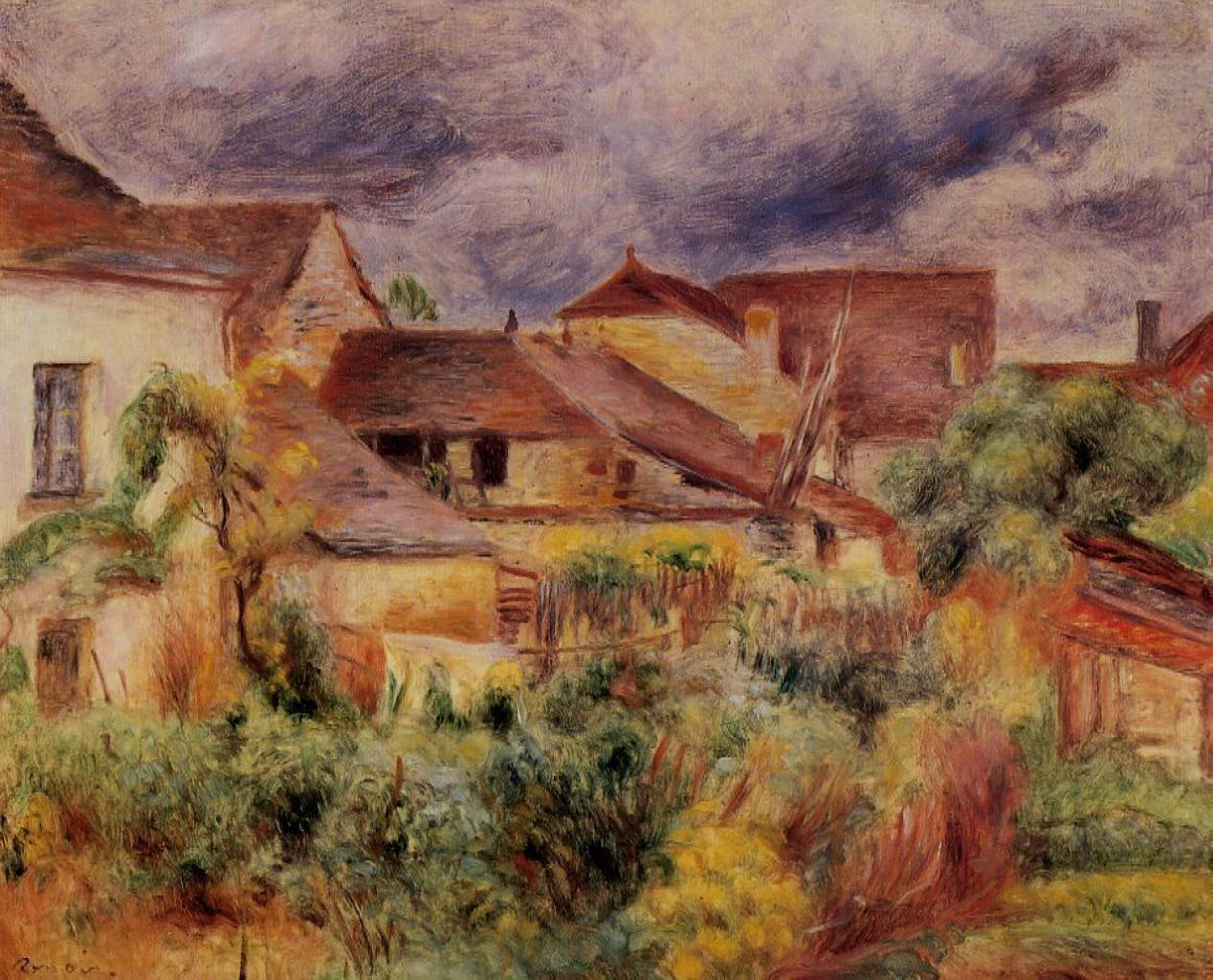 Essoyes Landscape (1884) – Pierre-Auguste Renoir Tablo