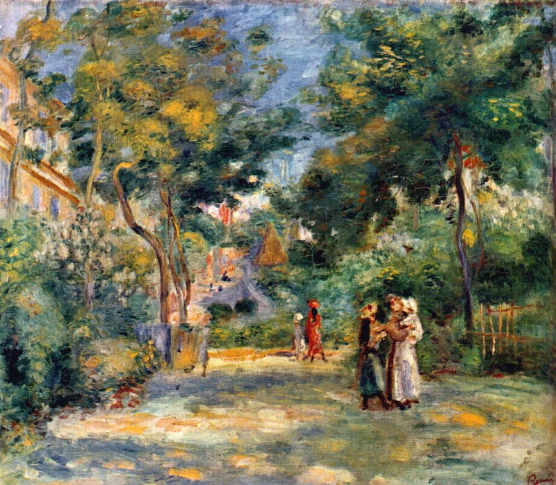 Figures in a Garden (1880) – Pierre-Auguste Renoir Tablo