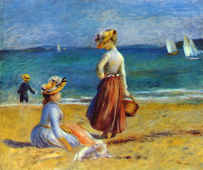 Figures on the Beach (1890) - Pierre-Auguste Renoir Tablo