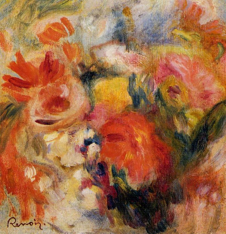 Flower Study (1913) - Pierre-Auguste Renoir Tablo