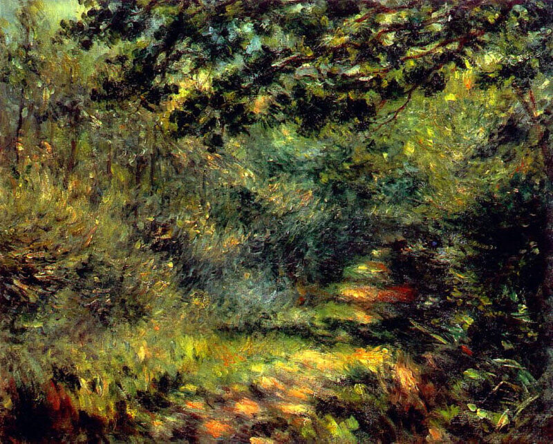 Forest Path (1875) - Pierre-Auguste Renoir Tablo