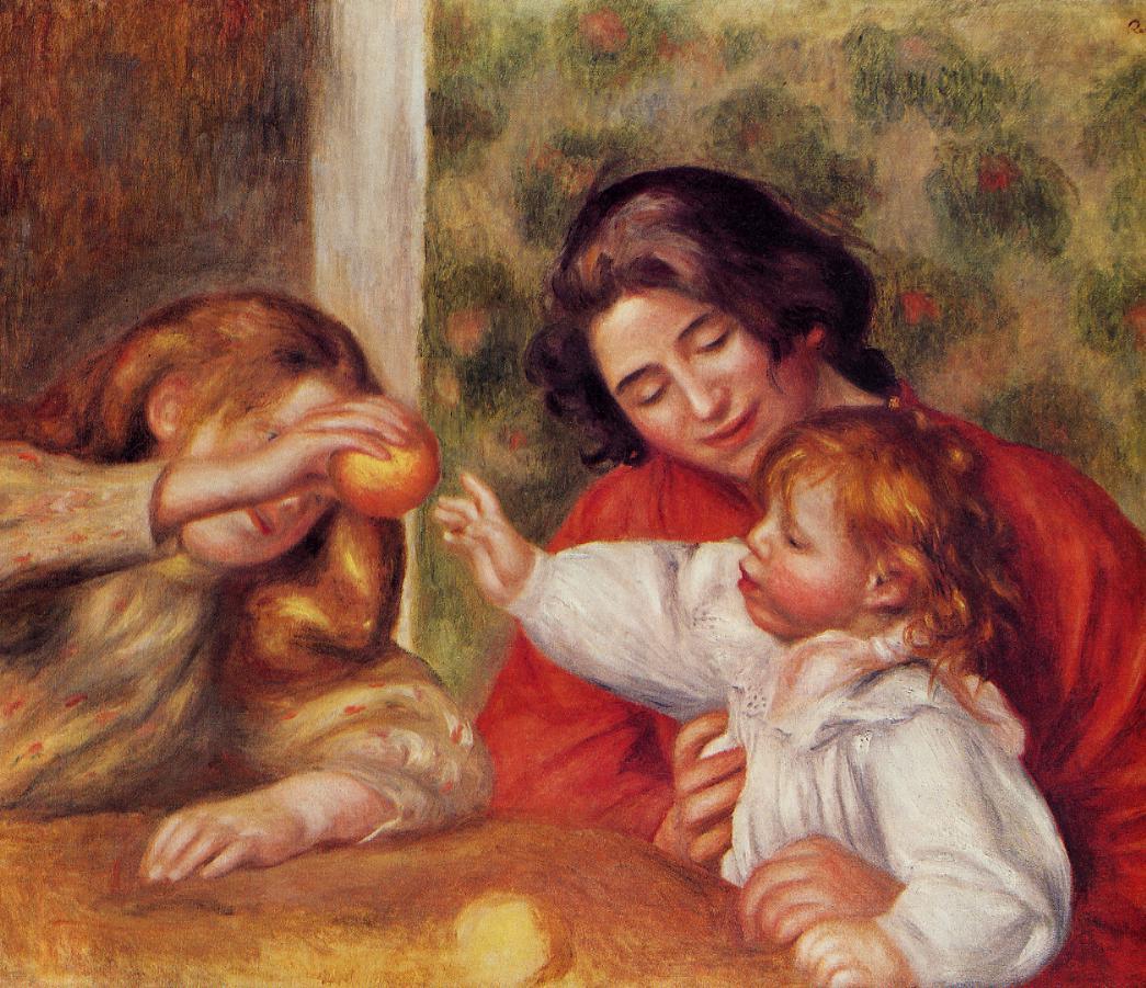 Gabrielle, Jean and a Little Girl (1895) - Pierre-Auguste Renoir Tablo