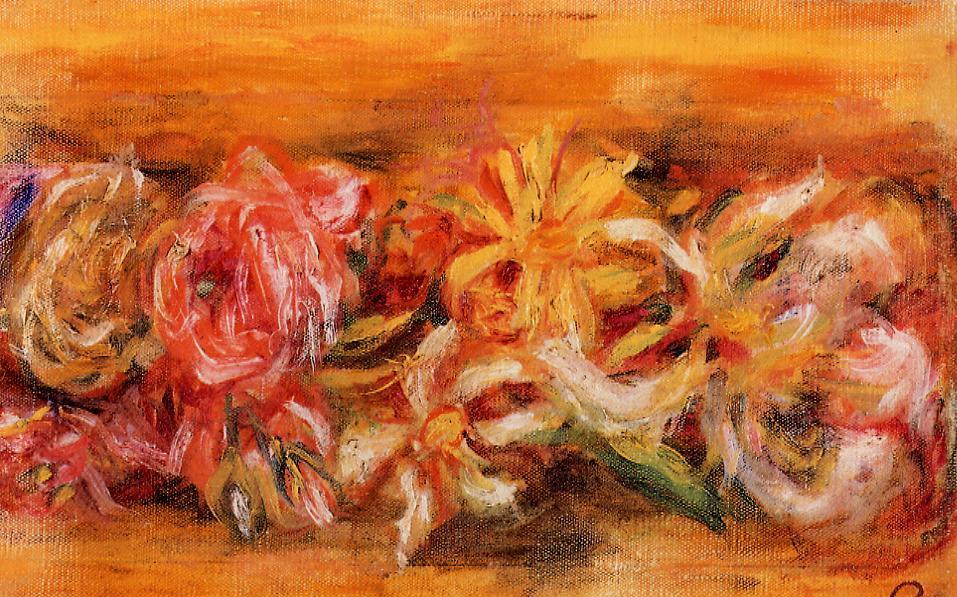 Garland of Flowers – Pierre-Auguste Renoir Tablo