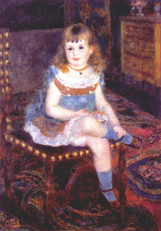 Georgette Charpentier Seated (1876) - Pierre-Auguste Renoir Tablo