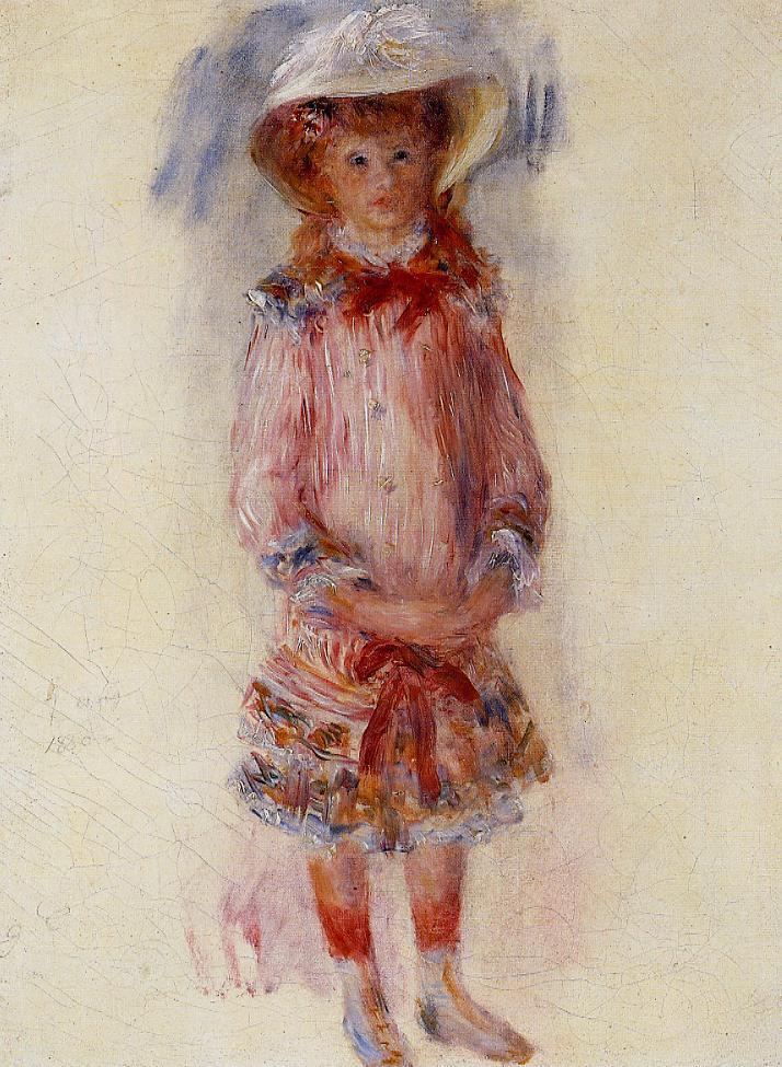 Georgette Charpentier Standing (1880) - Pierre-Auguste Renoir Tablo