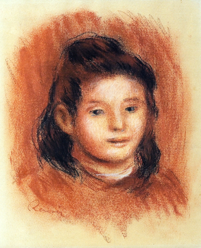 Girl s Head - Pierre-Auguste Renoir Tablo