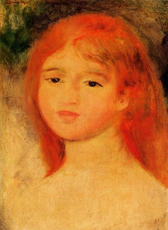 Girl with Auburn Hair (1882) - Pierre-Auguste Renoir Tablo