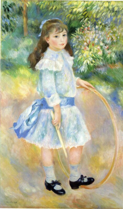 Girl with a Hoop (1885) - Pierre-Auguste Renoir Tablo