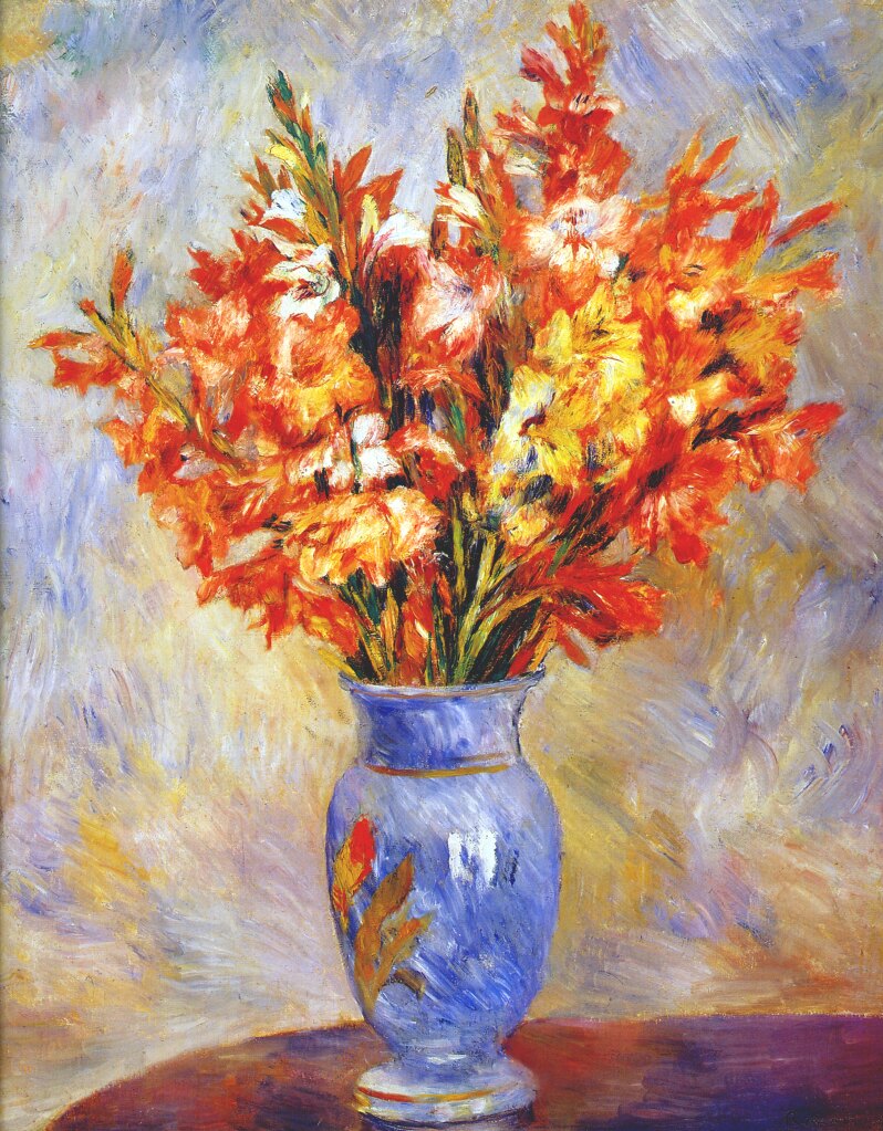 Gladioli (1884) - Pierre-Auguste Renoir Tablo
