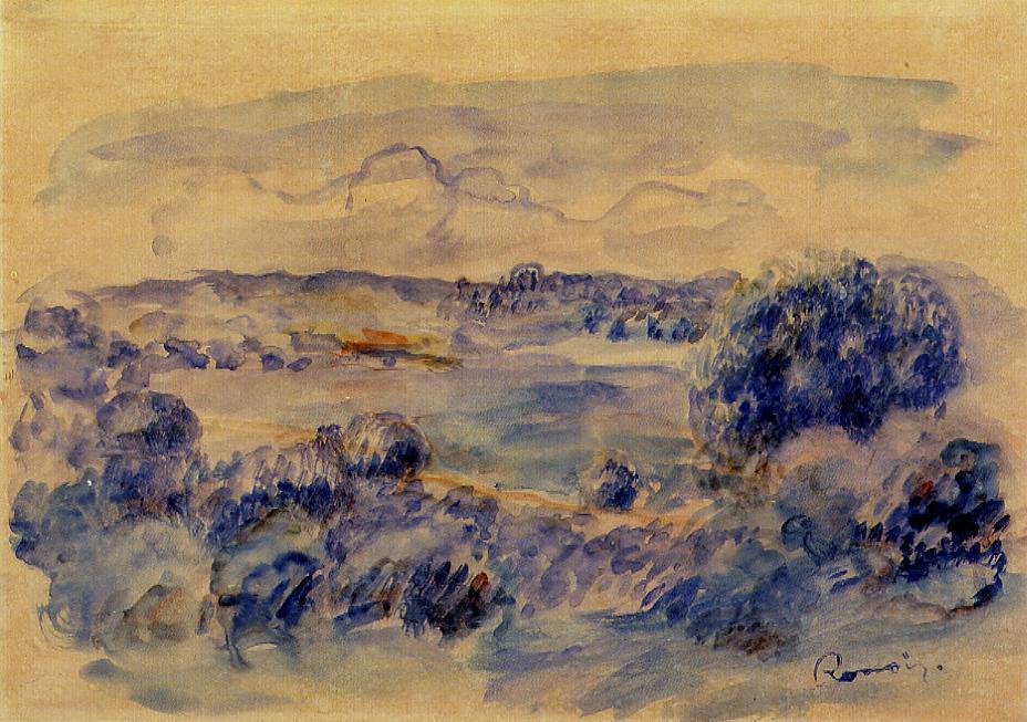 Guernsey Landscape - Pierre-Auguste Renoir Tablo