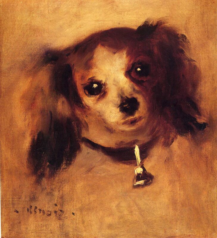Head of a Dog (1870) – Pierre-Auguste Renoir Tablo