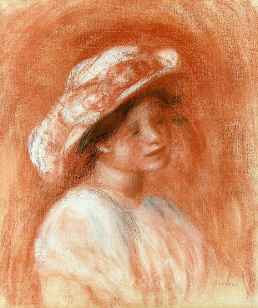 Head of a Girl – Pierre-Auguste Renoir Tablo