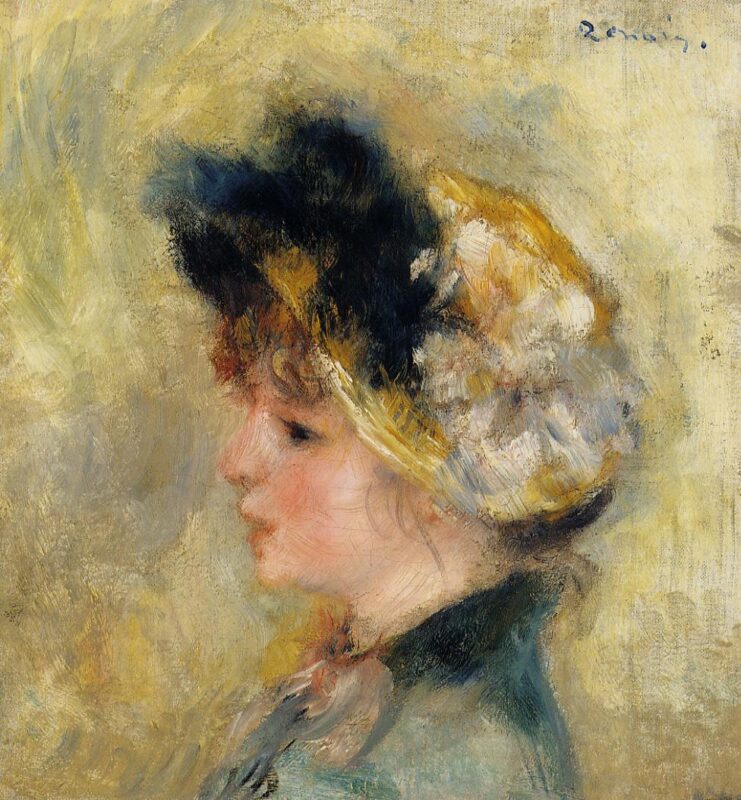 Head of a Young Girl (1878) - Pierre-Auguste Renoir Tablo