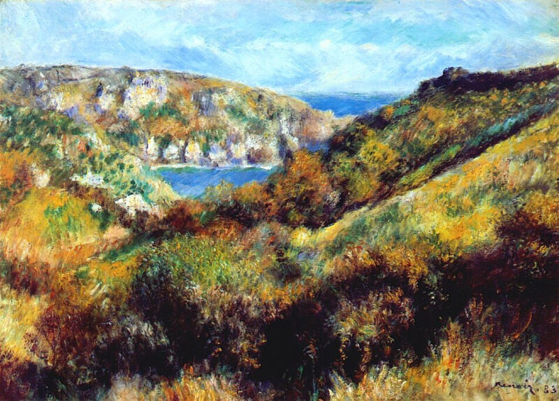 Hills Around Moulin Huet Bay (1883) – Pierre-Auguste Renoir Tablo