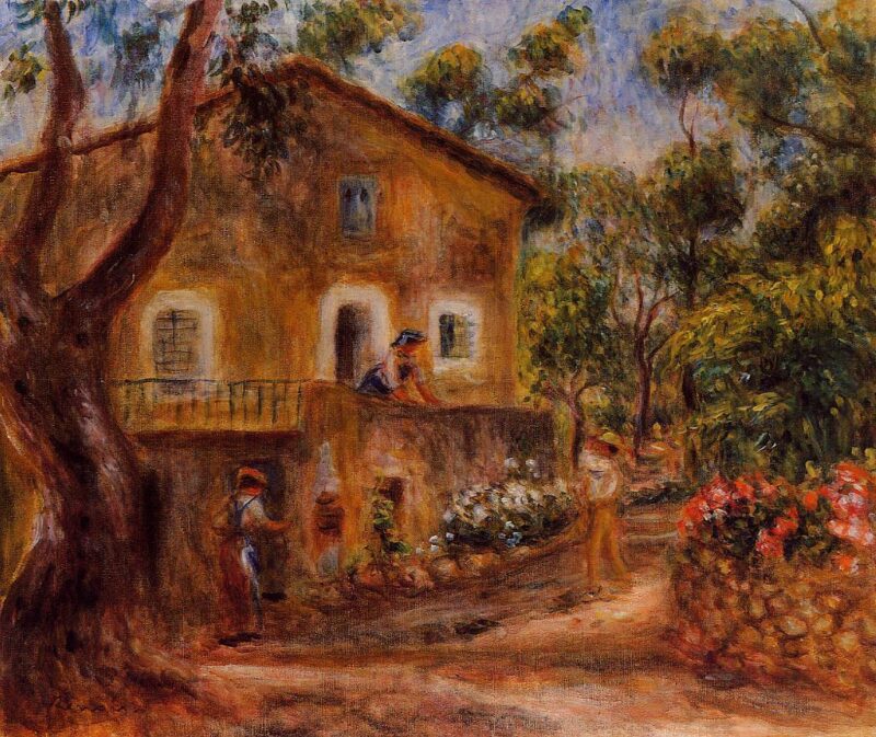 House in Collett at Cagnes (1912) - Pierre-Auguste Renoir Tablo