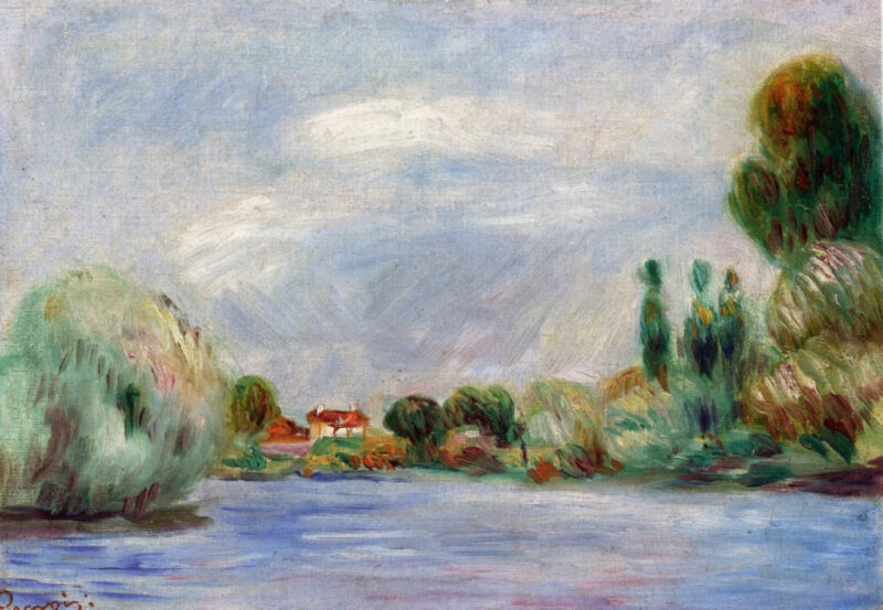 House on the River - Pierre-Auguste Renoir Tablo