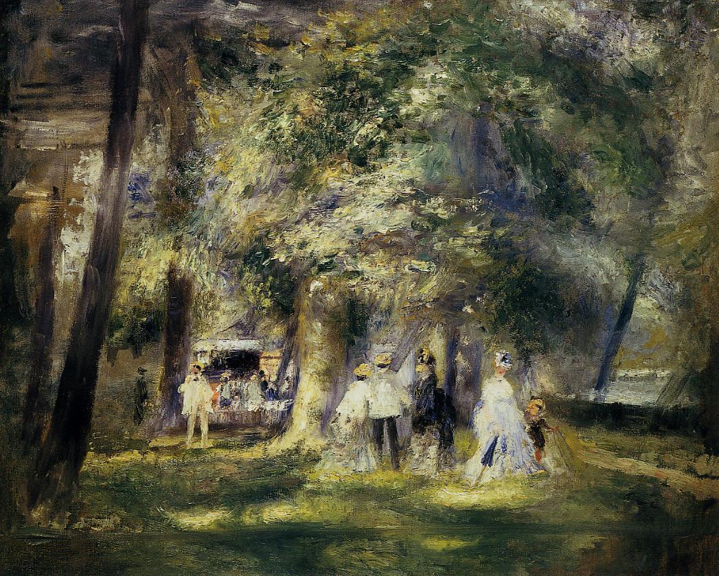 In St Cloud Park (1866) - Pierre-Auguste Renoir Tablo