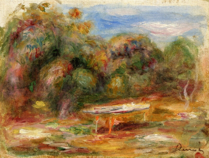 In the Garden at Collettes in Cagnes – Pierre-Auguste Renoir Tablo