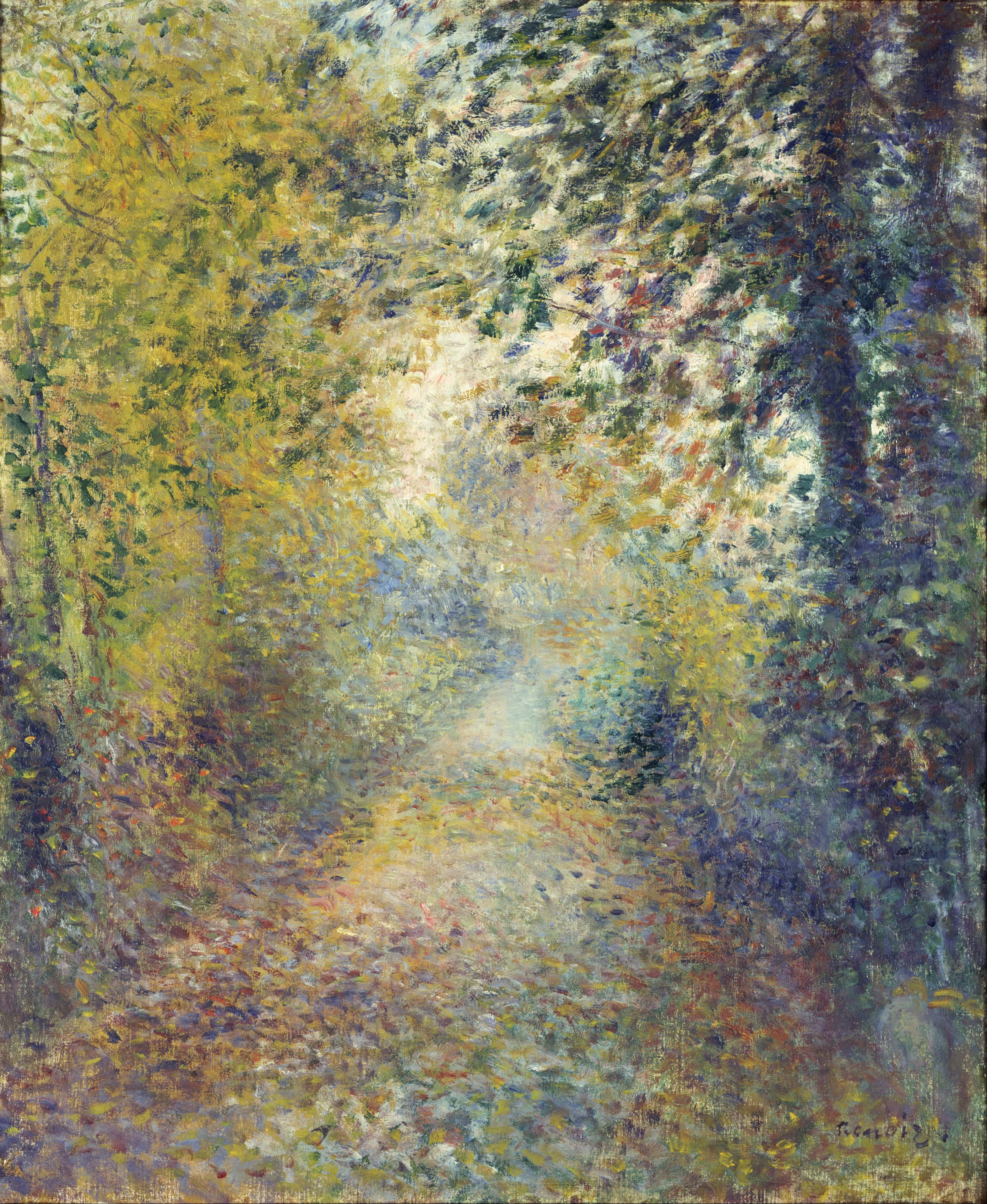 In the Woods (1880) - Pierre-Auguste Renoir Tablo