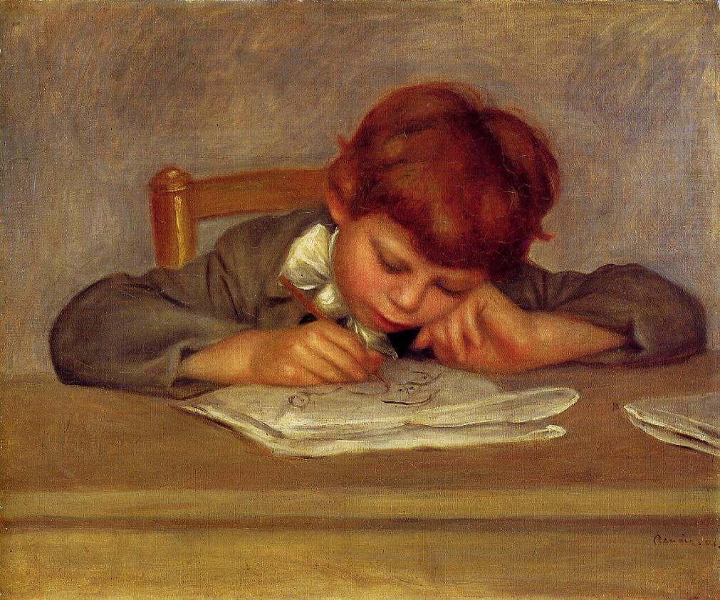 Jean Drawing (1901) - Pierre-Auguste Renoir Tablo