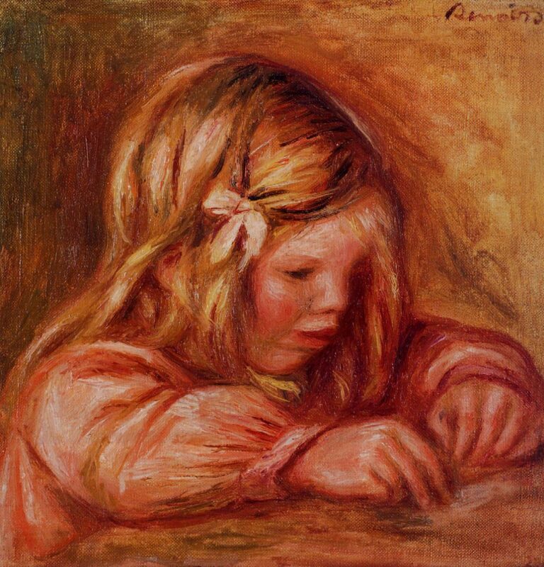 Jean Renoir Writing (1899) – Pierre-Auguste Renoir Tablo