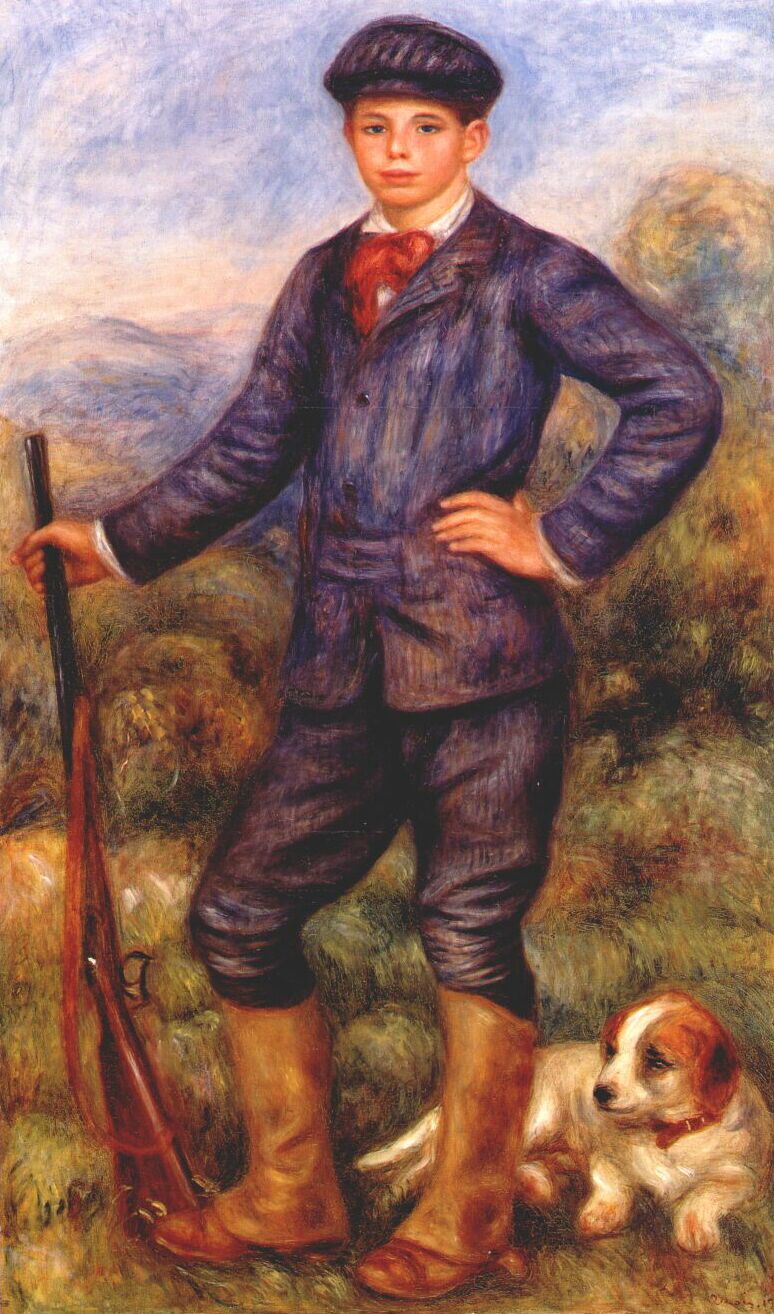 Jean Renoir as a Hunter (1910) - Pierre-Auguste Renoir Tablo