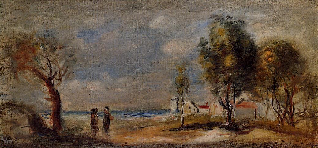 Landscape (after Corot) (1898) – Pierre-Auguste Renoir Tablo