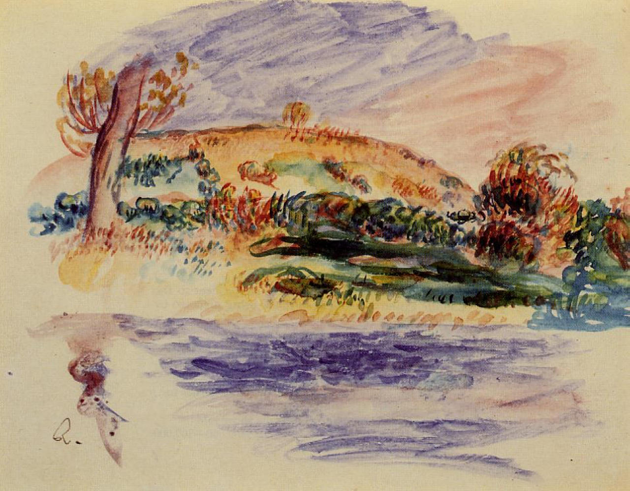 Landscape - Pierre-Auguste Renoir Tablo