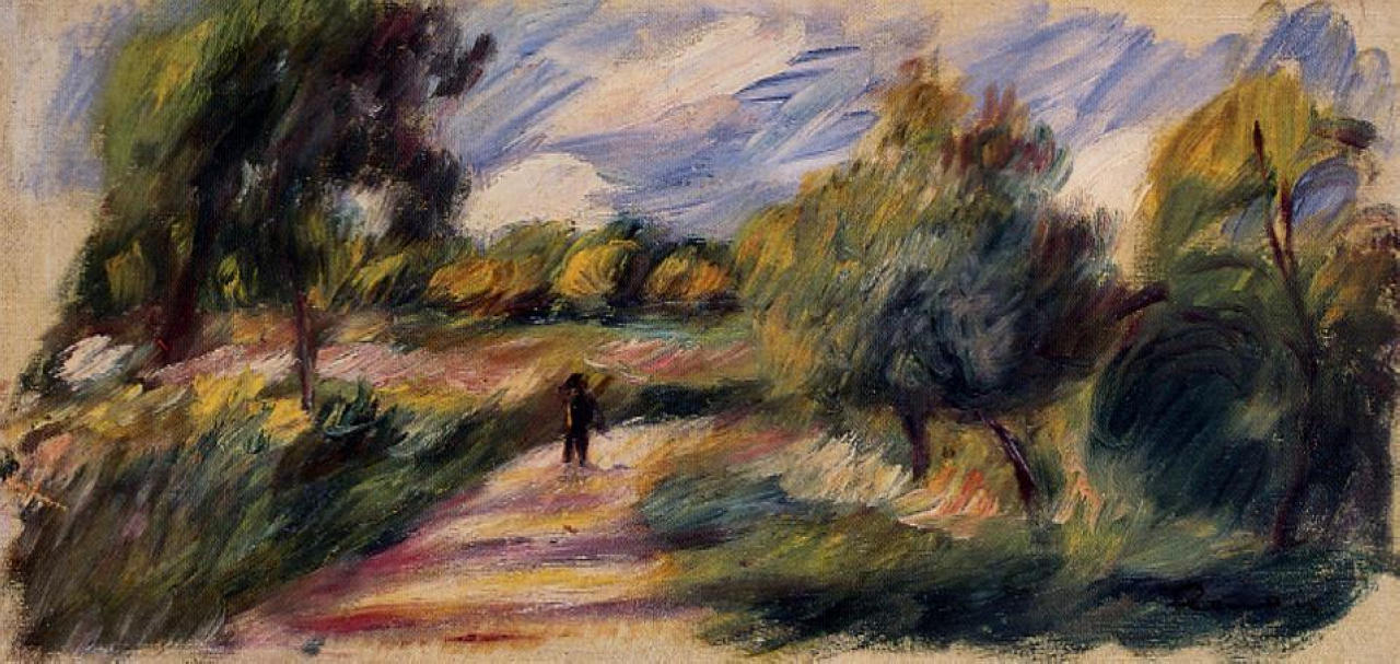 Landscape (1890) - Pierre-Auguste Renoir Tablo
